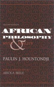 Cover of: African philosophy: myth and reality