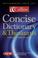 Cover of: Collins Concise Dictionary and Thesaurus
