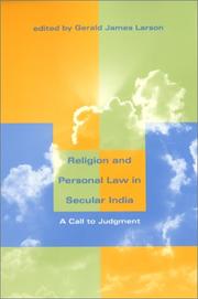 Cover of: Religion and Personal Law in Secular India by Gerald James Larson