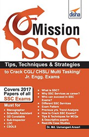 Cover of: Mission SSC - Tips, Techniques & Strategies to Crack CGL/ CHSL/ Multi Tasking/ Jr. Engg. Exams