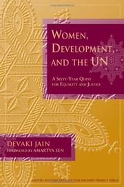 Cover of: Women, Development, And The Un by Devaki Jain