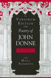 Cover of: The Holy Sonnets (Variorum Edition of the Poetry of John Donne) by Gary A. Stringer