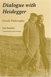 Cover of: Dialogue with Heidegger: Greek philosophy