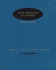 Cover of: Case problems in finance