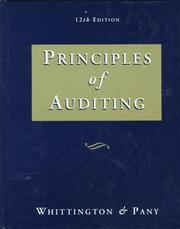 Cover of: Principles of auditing by Ray Whittington
