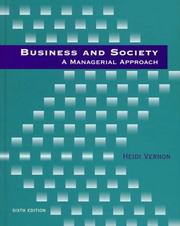 Cover of: Business and Society | Heidi Vernon