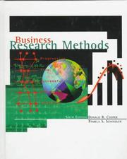 Cover of: Business research methods by Donald R. Cooper