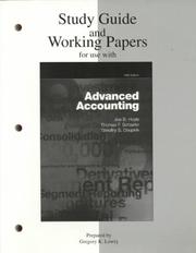 Cover of: Study Guide/Working Papers for Use With Advanced Accounting