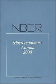 Cover of: NBER Macroeconomics Annual 2000 by Kenneth Rogoff, Kenneth Rogoff