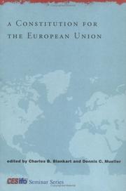 Cover of: A constitution for the European Union