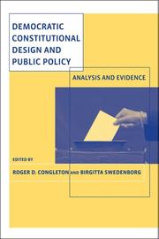 Cover of: Democratic constitutional design and public policy: analysis and evidence