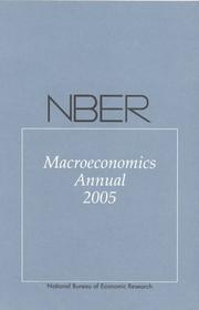 Cover of: NBER Macroeconomics Annual 2005 (NBER Macroeconomics Annual)