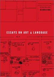 Cover of: Essays on art & language by Charles Harrison
