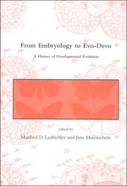 Cover of: From Embryology to Evo-Devo | 
