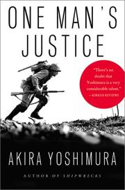 Cover of: One Man's Justice by Yoshimura, Akira