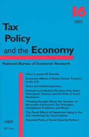 Cover of: Tax Policy and the Economy, Vol. 16
