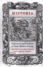 Cover of: Historia: Empiricism and Erudition in Early Modern Europe (Transformations: Studies in the History of Science and Technology)