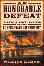 Cover of: An Honorable Defeat by William C. Davis