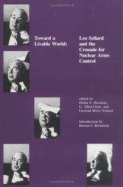 Cover of: Toward a livable world by Leo Szilard