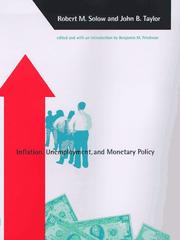 Cover of: Inflation, unemployment, and monetary policy by Alvin Hansen Symposium on Public Policy (1st 1995 Harvard University)