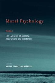Cover of: Moral Psychology, Volume 1: The Evolution of Morality: Adaptations and Innateness (Bradford Books)