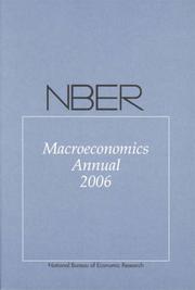 Cover of: NBER Macroeconomics Annual 2006 (NBER Macroeconomics Annual)