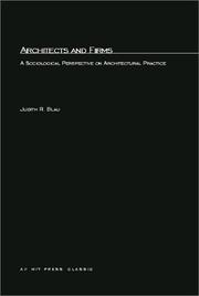 Cover of: Architects and Firms  by Judith R. Blau