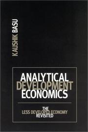 Cover of: Analytical Development Economics by Kaushik Basu