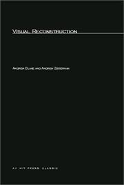 Cover of: Visual Reconstruction (Artificial Intelligence)