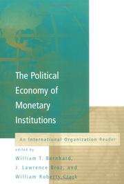 The political economy of monetary institutions cover