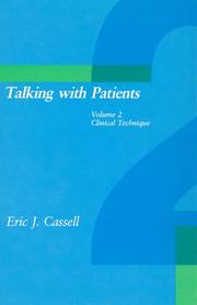 Cover of: Talking with patients