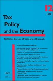 Cover of: Tax Policy and the Economy, Vol. 12