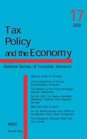 Cover of: Tax Policy and the Economy, Volume 17 (NBER Tax Policy and the Economy)