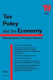 Cover of: Tax Policy and the Economy, Volume 19 (NBER Tax Policy and the Economy)
