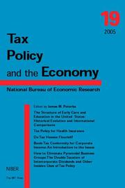 Cover of: Tax Policy and the Economy, Volume 19 (NBER Tax Policy and the Economy) by James M. Poterba