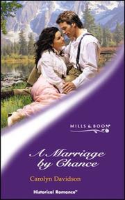 Cover of: Marriage by Chance by Carolyn Davidson