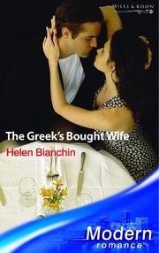 Cover of: The Greek's Bought Wife (Modern Romance) by Helen Bianchin