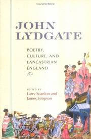 Cover of: John Lydgate: poetry, culture, and Lancastrian England
