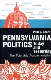 Cover of: Pennsylvania politics today and yesterday by Paul B. Beers