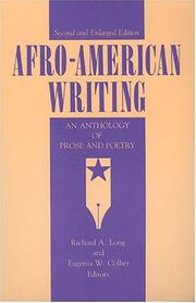 Cover of: Afro-American Writing by Richard A. Long