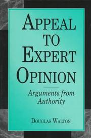 Cover of: Appeal to expert opinion by Douglas N. Walton