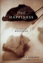 Cover of: Frail Happiness: An Essay on Rousseau