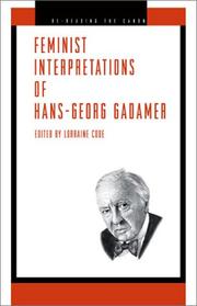 Cover of: Feminist Interpretations of Hans-Georg Gadamer (Re-Reading the Canon)