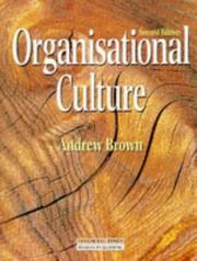Cover of: Organizational Culture by Andrew Brown