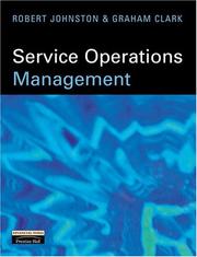 Cover of: Service Operations Management