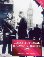 Cover of: Constitutional and Administrative Law by Alex Carroll