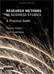 Research methods in business studies : a practical guide by Pervez N. Ghauri, Pervez Ghauri, Kjell Gronhaug