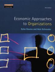 Cover of: Economic Approaches to Organizations