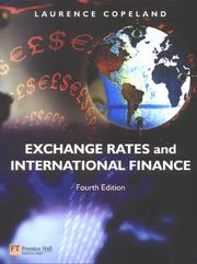 Cover of: Exchange rates and international finance by Laurence S. Copeland