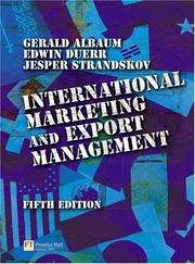 Cover of: International marketing and export management